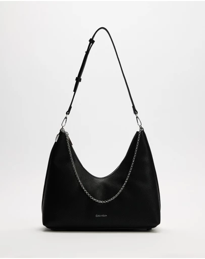 Calvin Klein - Emblem HW Pebble Top Zip Hobo