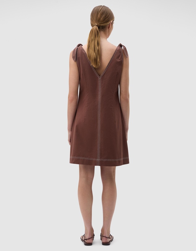Oroton - Tie Shoulder A-Line Dress