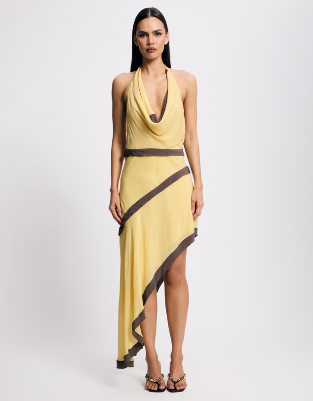 Lover - Solana Contrast Halter Midi Dress