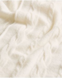 Trenery - Cable Knit Scarf in Marshmallow