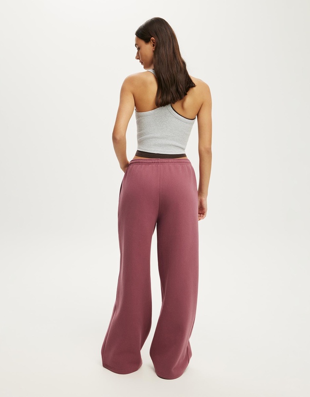 Cotton On Body Active - Plush Tie Waist Wide Leg Sweatpant