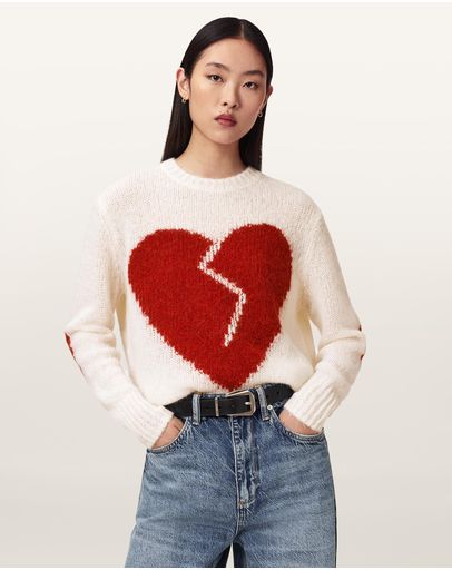Ecru White & Red