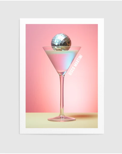 Olive et Oriel - Disco Martini 1 by Andreas Magnusson Art Print