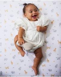 Living Textiles - 2 Pack Organic Cot Fitted Sheet - Roam & Roar
