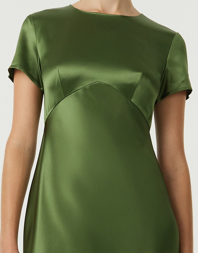 Third Form - Satin Bias Maxi Tee Dress