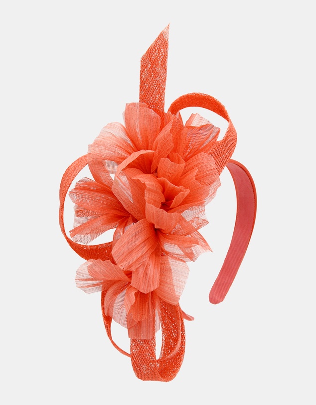 Morgan & Taylor - Wrenn Fascinator in Orange