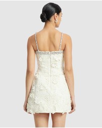 LEO LIN - Sophia Embellished Lace Mini Dress