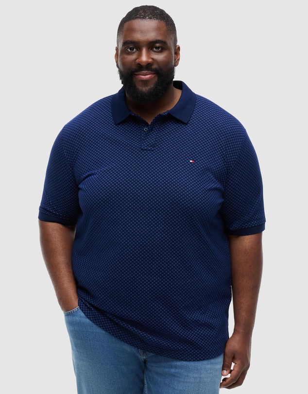 Tommy Hilfiger - Big & Tall Regular Fit Geometric Print Polo Shirt