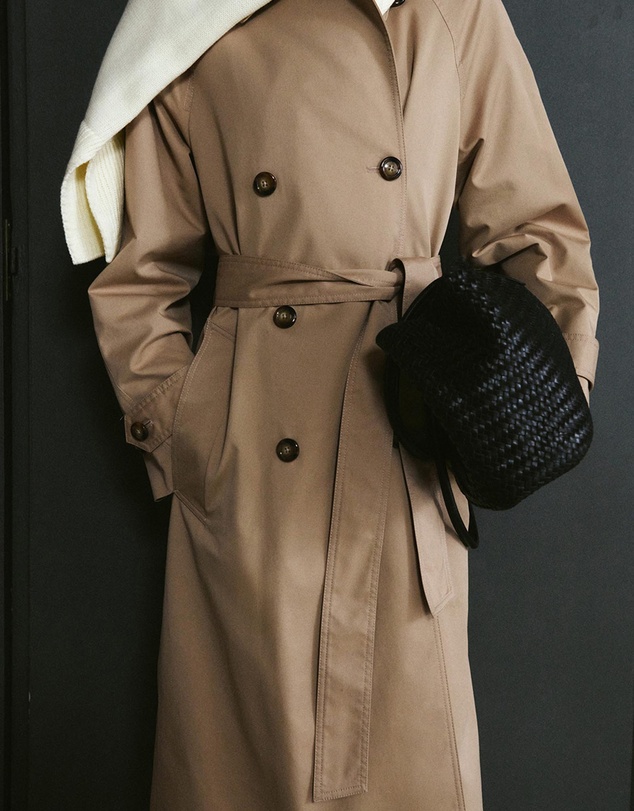 M.N.G - Long Double-Breasted Trench Coat