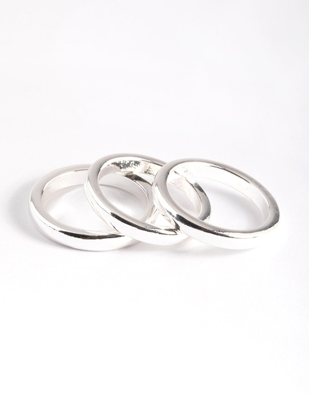 Lovisa - Silver Plated Triple 3mm Band Ring