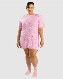 Bamboozld - Womens Champagne Bubbles Jersey Night-Tee