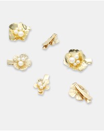 Morgan & Taylor - Bloom Hair Clip Set in Gold