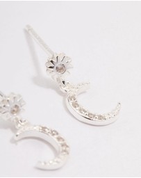 Lovisa - Sterling Silver Cubic Zirconia Drop Stud Earrings