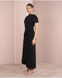 Azzurielle - Reynolds Boat Neck Maxi Dress