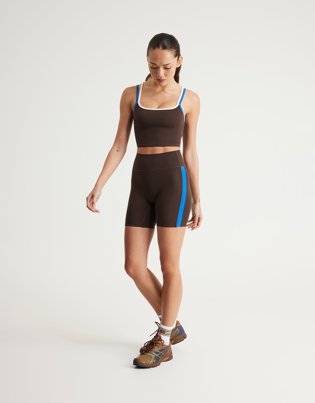 Upstate - Air Sculpt Stripe Bike Short - Espresso