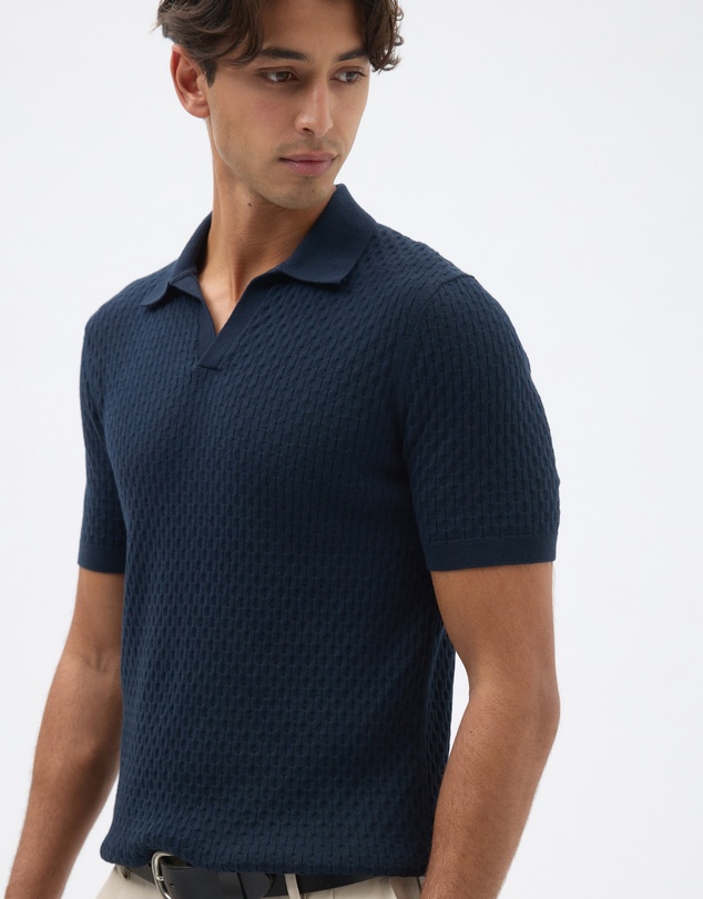 AERE - Honey Comb Knit Polo
