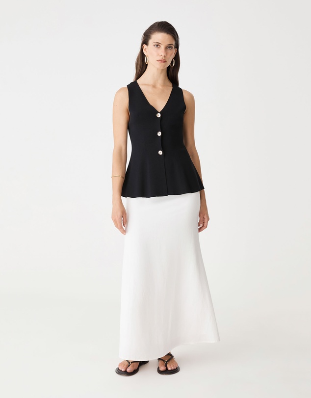 Forcast - Amelia Linen Blend Maxi Skirt