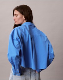 Calvin Klein Jeans - Cropped Cotton Poplin Shirt