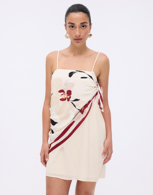 Minima Esenciales - Isla Scarf Detail Mini Dress