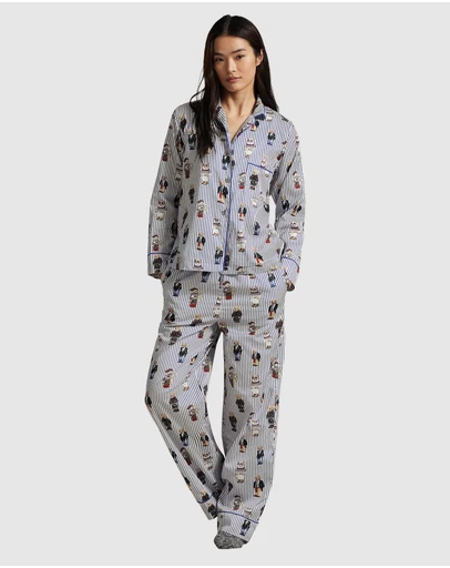 Polo Ralph Lauren - Madison Cotton Long Sleeve Button Down Pyjama Set