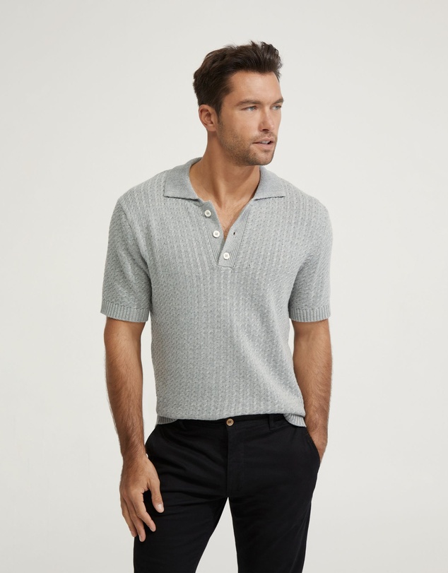Oxford - Harrison Cable Knit Polo