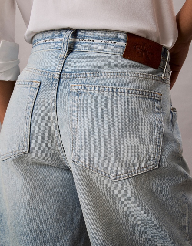 Calvin Klein Jeans - Denim Logo Tape Relaxed Bermuda Shorts