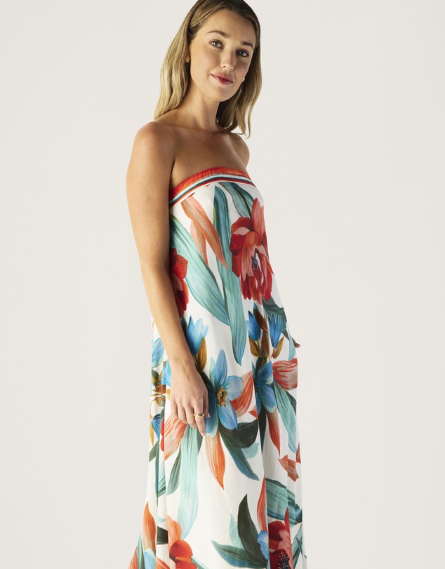 MOS The Label - Fiorina Print Strapless Dress