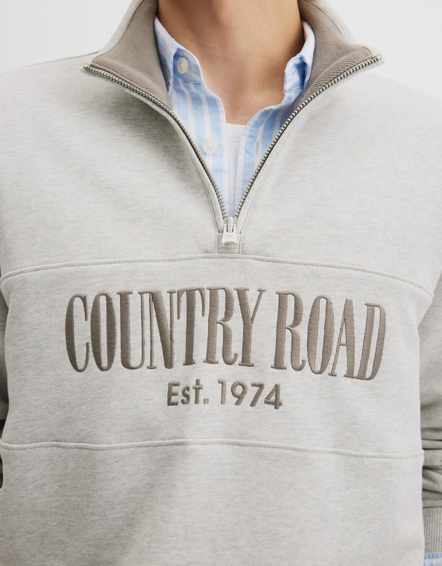 Country Road - Australian Cotton Half Zip Heritage Sweat
