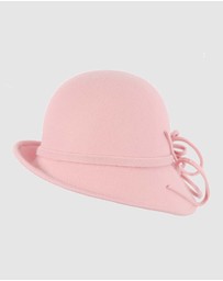 Max Alexander - Winter Felt Pink Cloche Hat