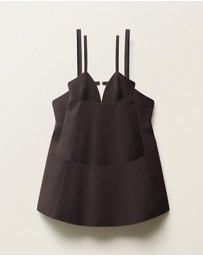 M.N.G - Blues Open Back Ruffle Top