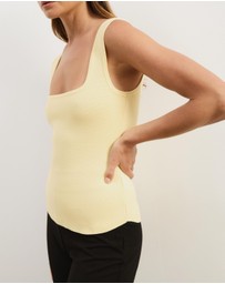 Atmos&Here - Gia Square Neck Knit Top