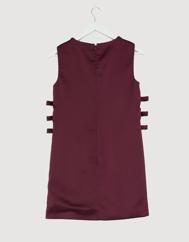 Revibe - Repaired Self Portrait Satin Cut Out Mini Dress - AU 10