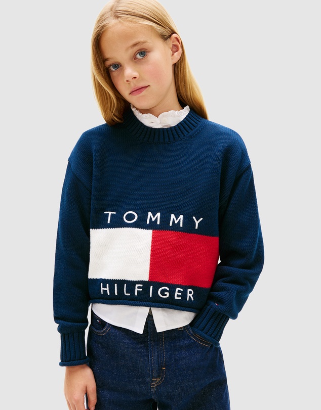 Tommy Hilfiger - Heritage Flag Rib-Knit Relaxed Jumper - Kids