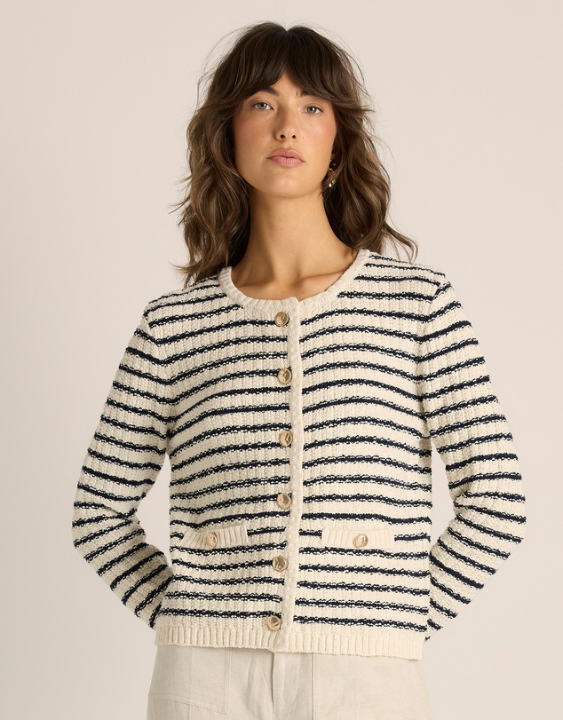 Fate + Becker - Elle Stripe Knit Cardigan
