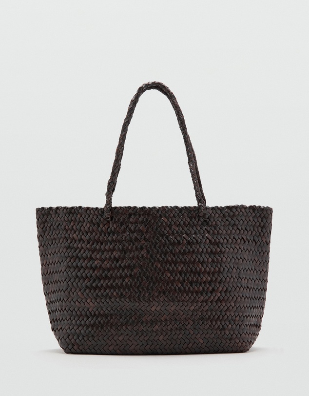 M.N.G - Braided Leather Shopper Bag