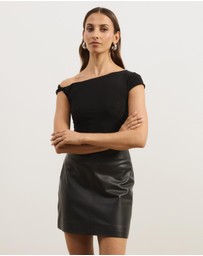 Atmos&Here - Freya Mesh Off Shoulder Twist Top