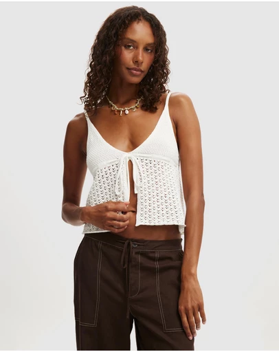 Cotton On - Knit Tie Up Cami