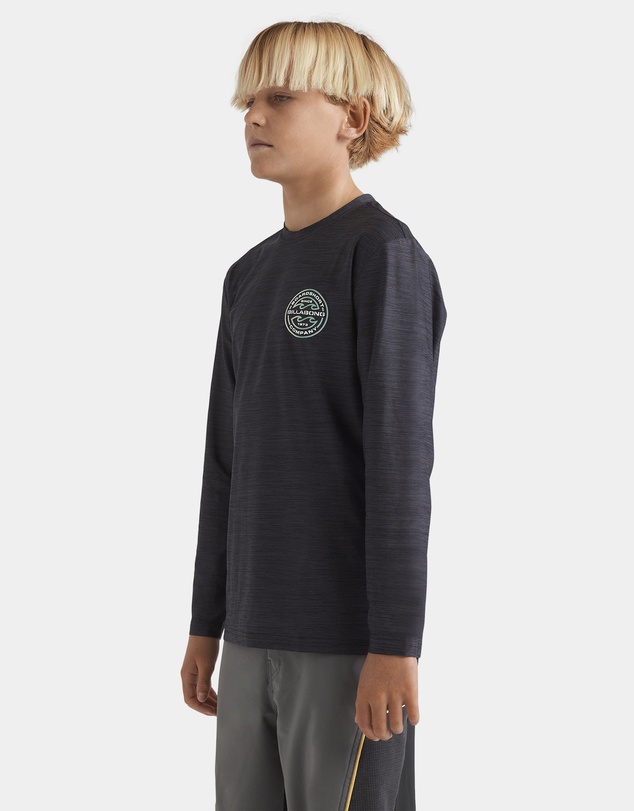 Billabong - Boys 8 to 16 Rotor Shorline Long Sleeve Rash Vest