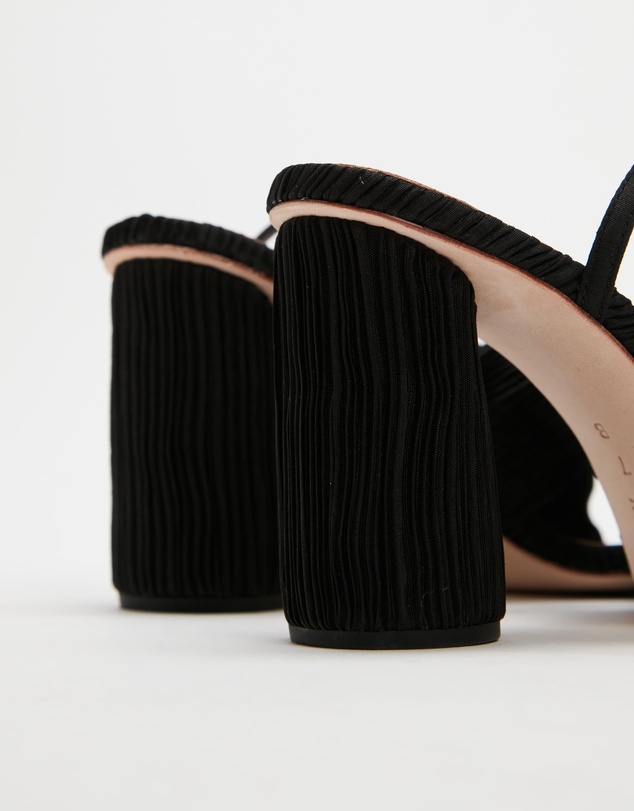 Loeffler Randall - Camellia Pleated Knot Heeled Sandal With Ankle Strap