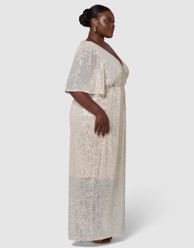 Pink Dusk by Curve Project - Lure Sequin Maxi Dress