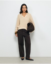 AERE - Lilo Cotton Wool Polo Knit