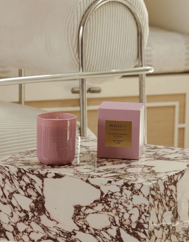 Moss St Fragrances - Blackcurrant & Rose Soy Candle 300g