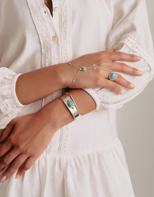 THOMAS SABO - THOMAS SABO Elyndra Bangle with Turquoise Stone