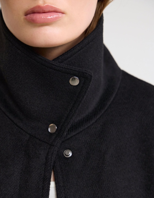 Oxford - Emma Wool Blend Funnel Trim Jacket