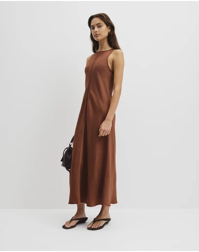 Country Road - Boat Neck Bias Dress