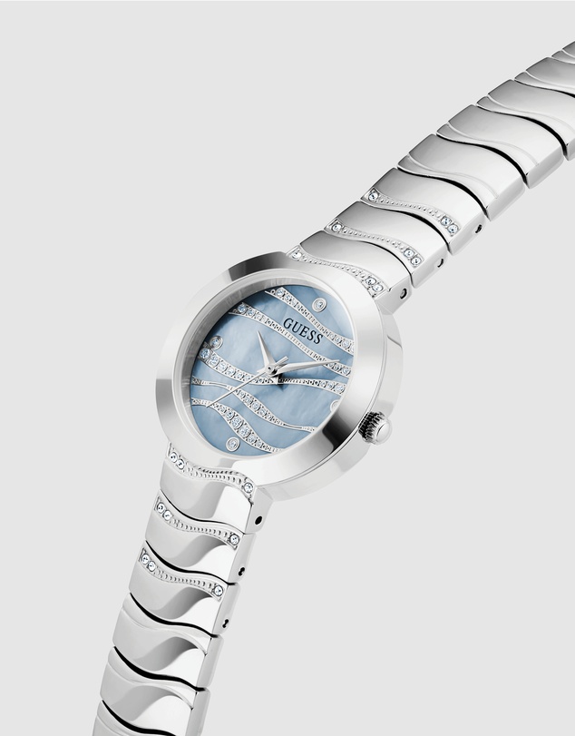 GUESS - Guess Ladies Silver Tone 30mm Analogue Watch