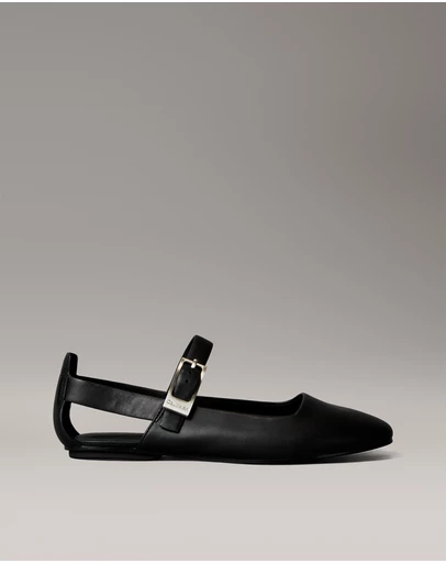 Calvin Klein - Leather Airfit Cushioned Ballerinas