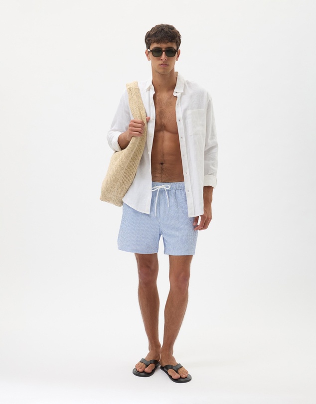 AERE - Seersucker Stripe Swim Shorts