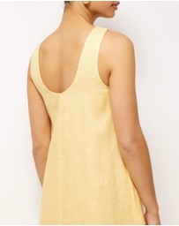 AERE - Maya Linen Relaxed Midi Dress