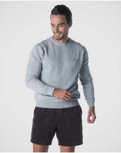 Coast Clothing - Crew Neck Cotton Jumper - Grey